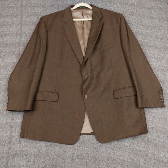 Lauren Ralph Lauren 2 Piece Suit Mens 52R Pants 50x28.5 Wool Cashmere Brown - Picture 3 of 12
